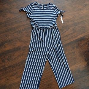 NWT Navy & White Striped Jumpsuit